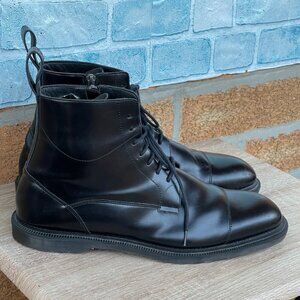 Dr Martens Men's Winchester 7 Eye Zip Boots - Black Polished Smooth size 12